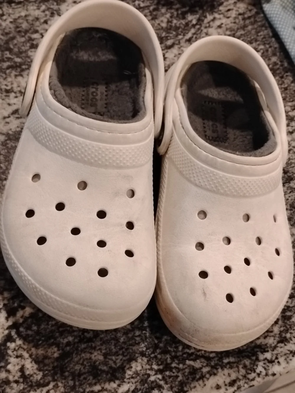 CROCS Kids White Classic Clogs with Heel Strap